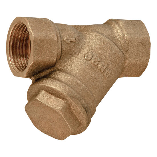 Filtru Y din alama 1 1/4" FI-FI pentru impuritati, Ferro F04