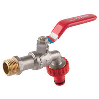 Robinet scurgere 3/4" din alama cu sfera si rac. rapid 1" FE, Ferro KCPN2