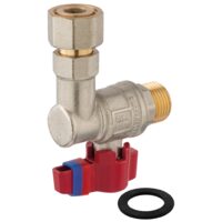 Robinet  trecere coltar cu semiolandez PN10, 1/2" FI-FE, Ferro KFM1SGPK