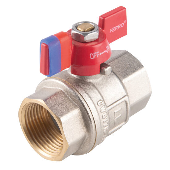 Robinet trecere sfera cu fluture PN30, 3/8" FI-FI, F-Power, Ferro KFPM10