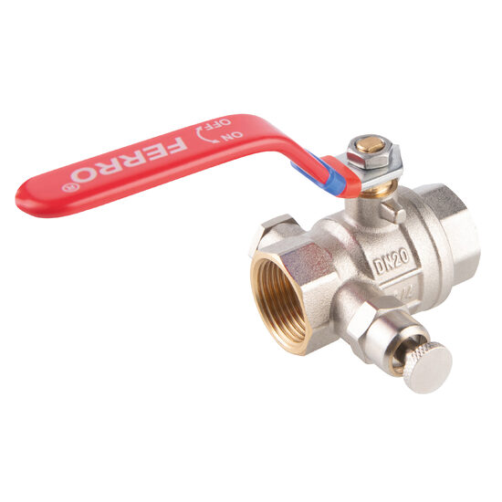 Robinet trecere sfera cu aerisitor PN16, 3/4" FI-FI, F-Power, Ferro KFPO2