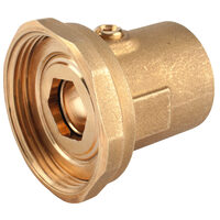 Robinet trecere din alama cu olandez pt. pompa PN25, 1 1/2" FI-FE cu sfera, Ferro KSP2