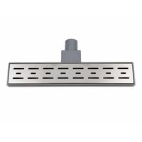 Rigola dus AVE 50 cm, gratar metalic finisaj inox, evacuare laterala
