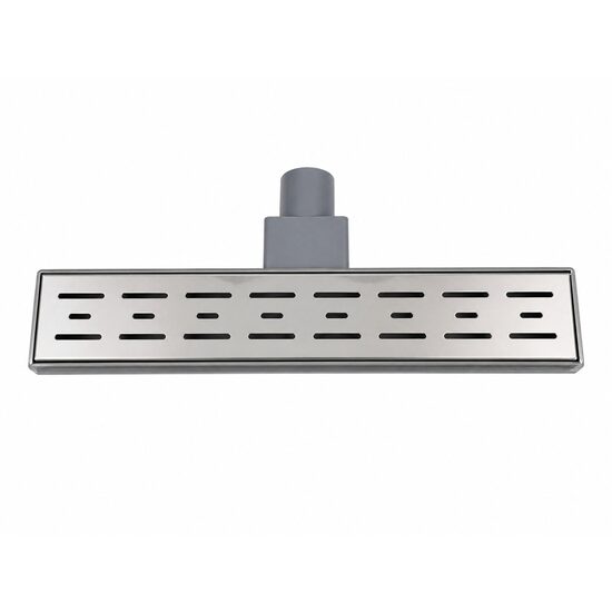 Rigola dus AVE 50 cm, gratar metalic finisaj inox, evacuare laterala