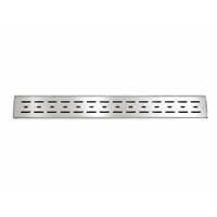 Rigola dus AVE 60 cm, gratar metalic finisaj inox, evacuare laterala