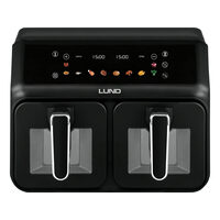 Friteuză aer cald 2200w 4l+4l negru, Lund 67563