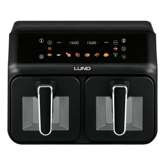 Friteuză aer cald 2200w 4l+4l negru, Lund 67563