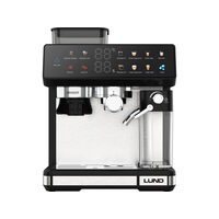 Espressor, spumat lapte și râșniță 1350w, Lund 68501