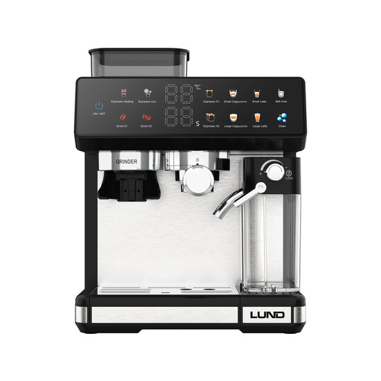 Espressor, spumat lapte și râșniță 1350w, Lund 68501