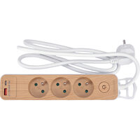 Prelungitor cu usb imitație lemn 3g 1.4m, Sthor 72343