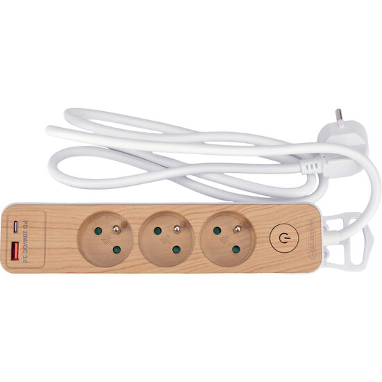 Prelungitor cu usb imitație lemn 3g 1.4m, Sthor 72343