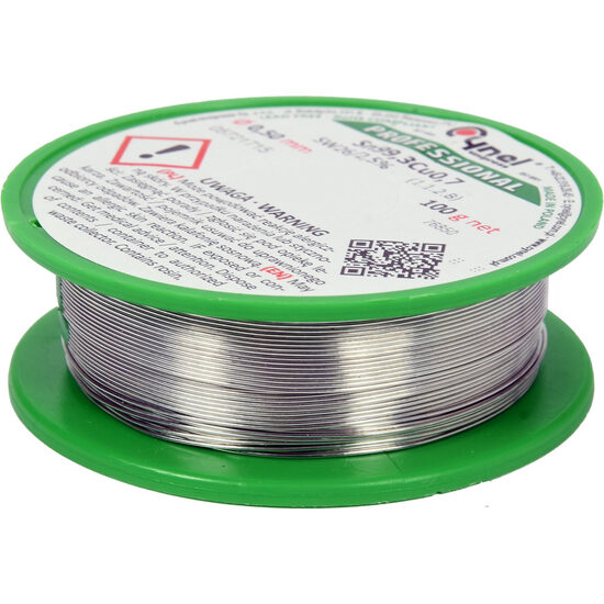 Cositor fără plumb, 0,5mm, 100g, sn99,3cu0,7, Toya 76850