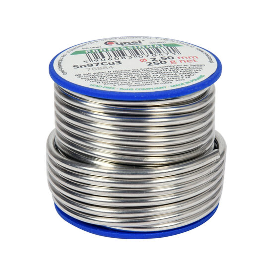 Cositor fără plumb, 2,5mm, 250g, sn97cu3, Toya 76884