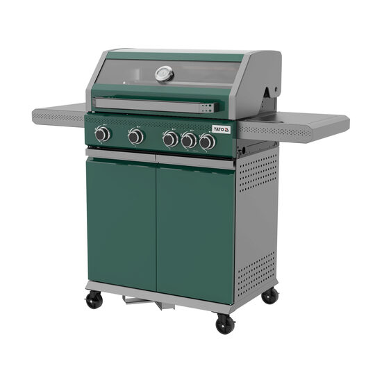 Grătar gaz itami 4+1, 14,5kw, verde, Yato YG-20035