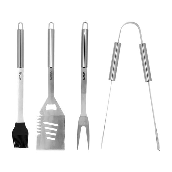 Set grătar 4 piese, oțel inoxidabil, Yato YG-20110