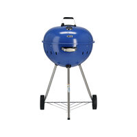 Grătar cu cărbuni rotund, 54cm, albastru, Yato YG-20302