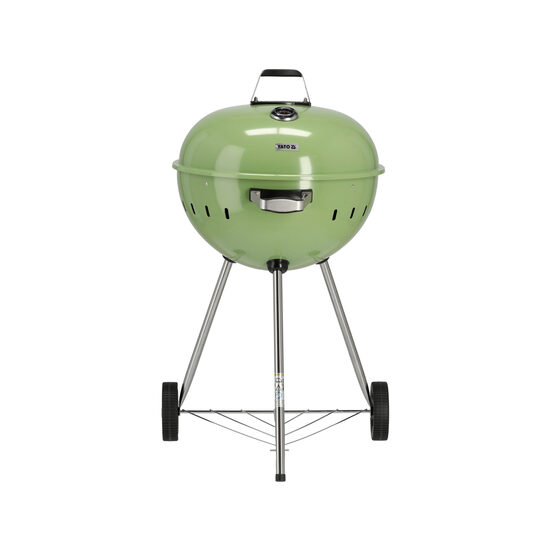 Grătar cu cărbuni rotund, 54cm, verde, Yato YG-20303