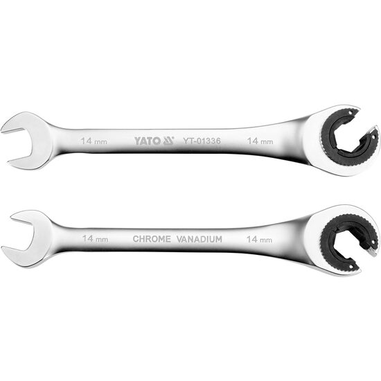 Cheie semideschisă cu clichet 14mm, Yato YT-01336