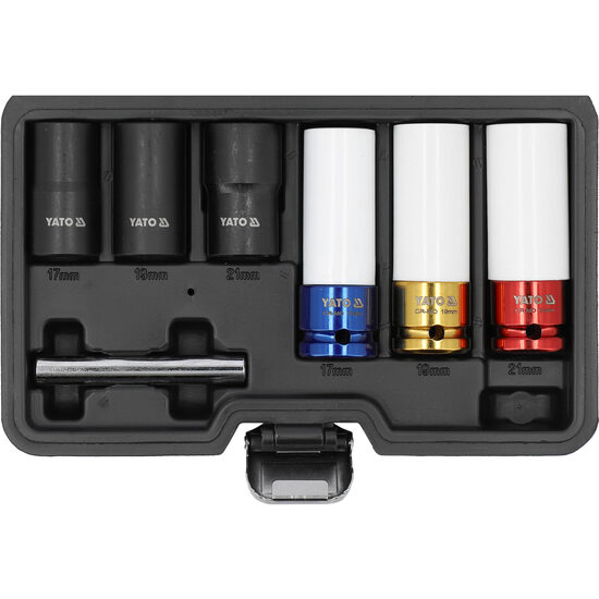Set tubulare pt jante aliaj 1/2" 7 buc, Yato YT-10559