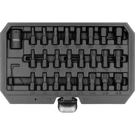 Set tubulare de impact cu adaptor, Yato YT-10657