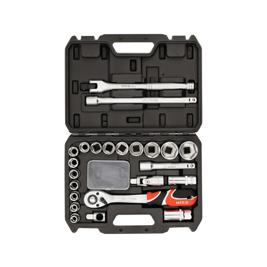 Trusă tubulare 1/2" 24 piese, Yato YT-12662