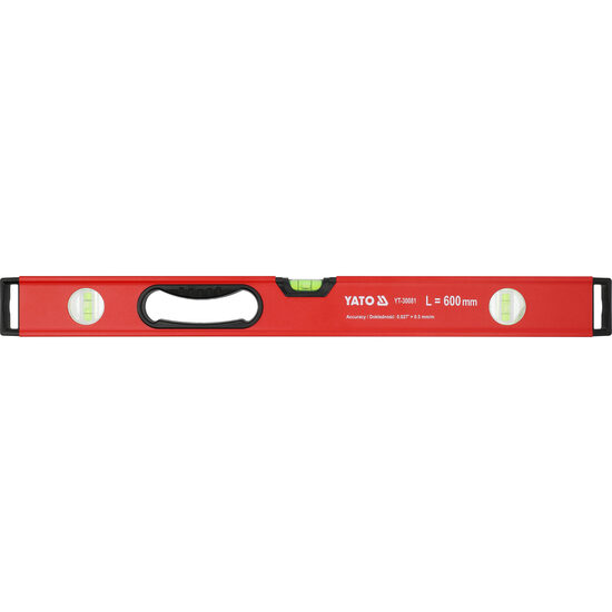 Nivelă aluminiu 600mm cu mâner 3 bule, Yato YT-30081