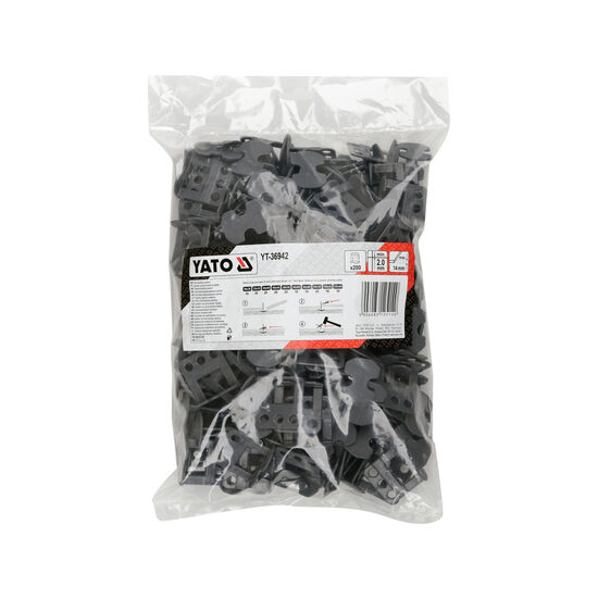 Clips sistem nivelare y2mm 200buc, Yato YT-36942