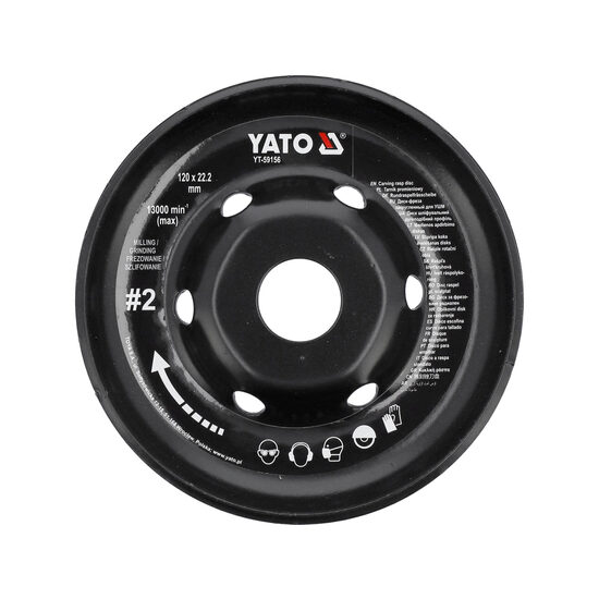Disc rașpel pentru polizor unghiular, 120mm, nr2, Yato YT-59156