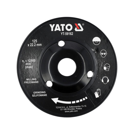 Disc raspel pentru lemn 125mm, Yato YT-59162