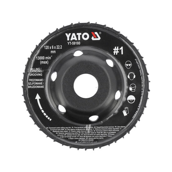 Disc rașpel cutter 120x6mm nr1, Yato YT-59180