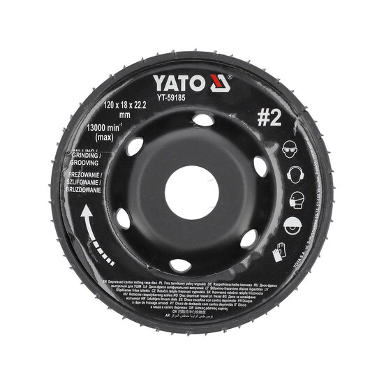 Disc rașpel cutter 120x18mm nr2, Yato YT-59185