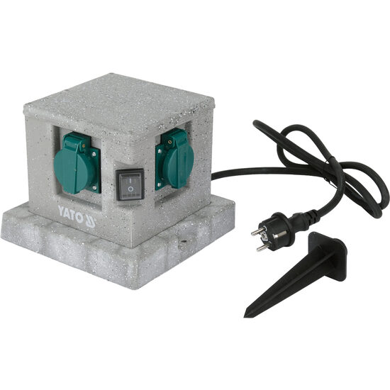 Priză de grădină cubică ip44 4x230v, Yato YT-81272