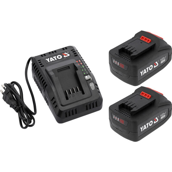 Set acumulatori 2x4ah + încărcător, Yato YT-828510