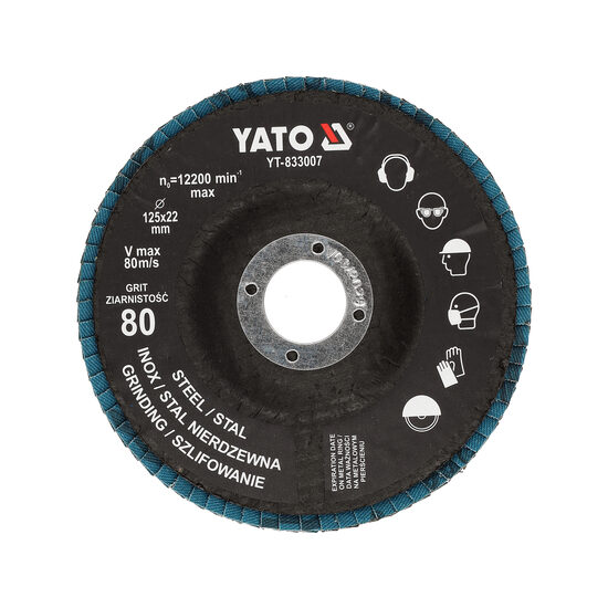 Disc pt șlefuit p80 125mm, Yato YT-833007