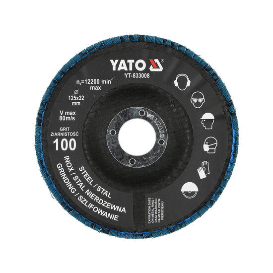 Disc pt șlefuit p100 125mm, Yato YT-833008