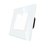 Intrerupator ST mecanic cu rama din sticla alb Luxion LXD-MP001GF-W