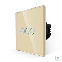 Variator ST + intrerupator cu touch rama din sticla gri Luxion LXD-MT-D101G-GY