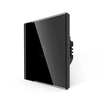 Intrerupator ST cu touch rama din sticla negru 500W Luxion LXD-ST-101G-B