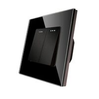 Comutator ST mecanic cu rama din sticla negru Luxion LXD-MP004GF-B