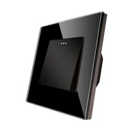 Intrerupator ST mecanic cu rama din sticla negru Luxion LXD-MP001GF-B