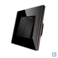 Comutator ST mecanic cap scara cu rama din sticla negru Luxion LXD-MP005GF-B