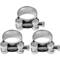Set 3 cleme zincate cu surub 32-35/20mm Vorel 73793
