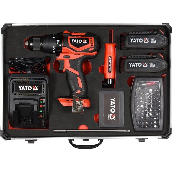 Set autofiletanta 18v, 126 pcs, 2 acumul Yato YT-44250