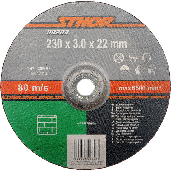 Disc taiat piatra 230 x 3 x 22 mm Sthor 08203
