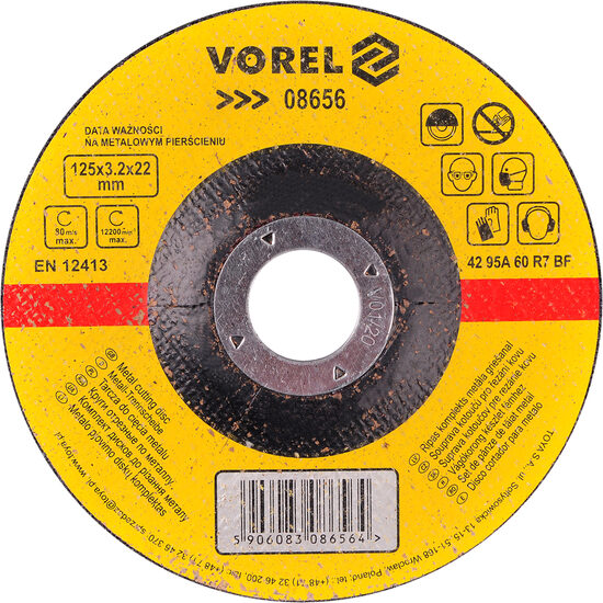 Disc debitat metale 125 x 3.2 x 22 mm Vorel 08656