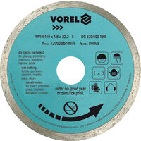 Disc diamantat 110 mm Vorel 08730