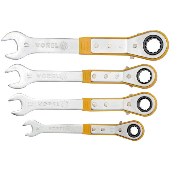 Set 4 chei combinate cu clichet 10 - 17 mm Vorel 52829