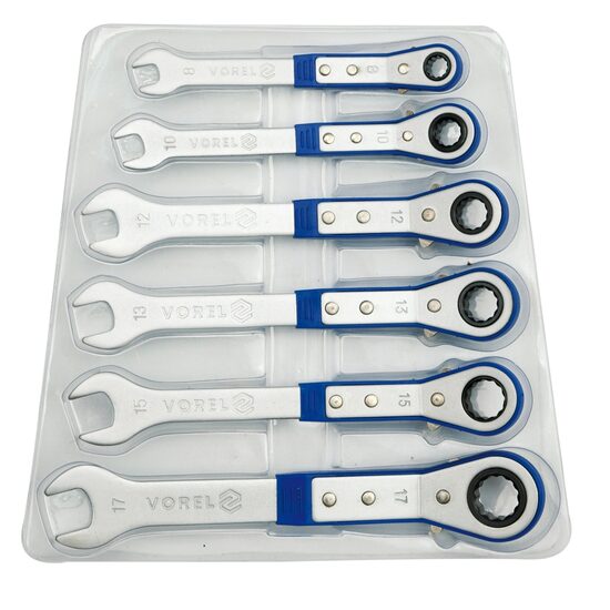 Set 6 chei combinate cu clichet 8 - 17 mm Vorel 52830