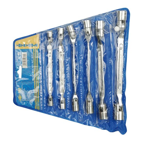 Set 6 chei tubulare cu articulatie 8-19mm Vorel 52870