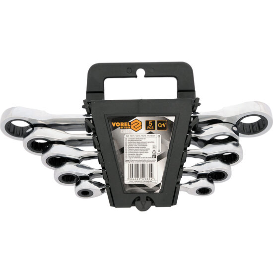 Set 5 chei inelare cu clichet 6 - 19 mm Vorel 52880